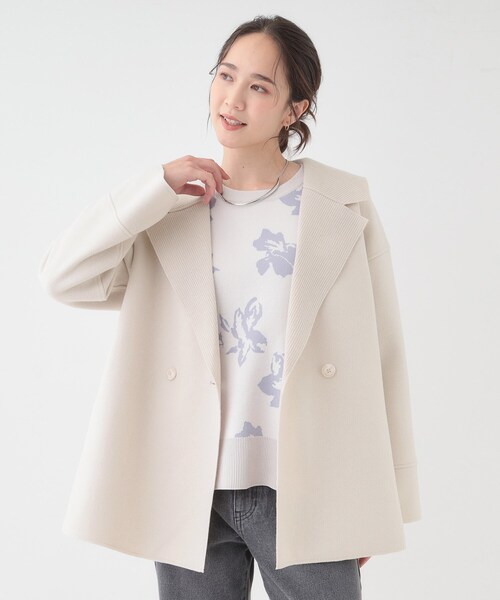 DRESKIP（ドレスキップ）の「【S-LL】大人のこなれ感 テーラード風コート（テーラードジャケット・レディース・グレー/アイボリー/ブラウン系・01/02/03/04）」の12枚目の写真