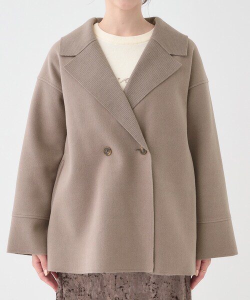 DRESKIP（ドレスキップ）の「【S-LL】大人のこなれ感 テーラード風コート（テーラードジャケット・レディース・グレー/アイボリー/ブラウン系・01/02/03/04）」の16枚目の写真