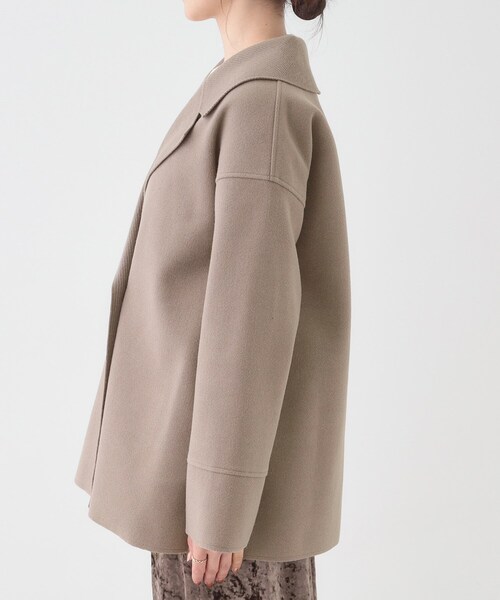 DRESKIP（ドレスキップ）の「【S-LL】大人のこなれ感 テーラード風コート（テーラードジャケット・レディース・グレー/アイボリー/ブラウン系・01/02/03/04）」の17枚目の写真