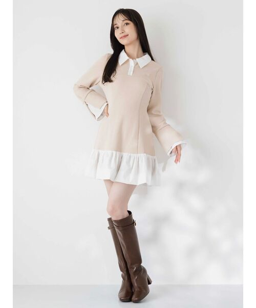 dazzlin ポロバルーンスソミニワンピース WEB限定】ポロバルーンスソミニワンピース（ワンピース）｜dazzlin