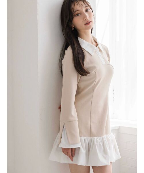 dazzlin ポロバルーンスソミニワンピース WEB限定】ポロバルーンスソミニワンピース（ワンピース）｜dazzlin