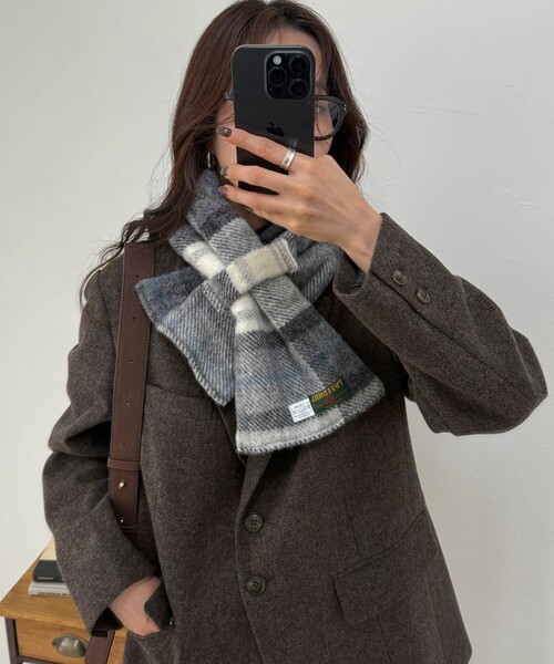 別注》【TWEED MILL/ツイードミル】ウールチェック×フリースリバー