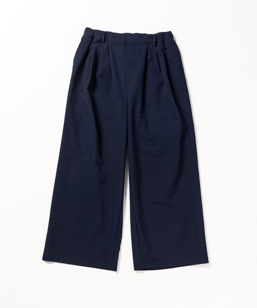 THOUSAND MILE（サウザンドマイル）の「[L's]LONG WIDE PANTS SEERSUCKER/ロングワイドパンツ シアサッカー（その他パンツ・レディース・ネイビー/イエロー/ブラック/ブラウン・M/L）」の4枚目の写真