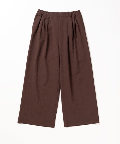 THOUSAND MILE（サウザンドマイル）の「[L's]LONG WIDE PANTS SEERSUCKER/ロングワイドパンツ シアサッカー（その他パンツ・レディース・ネイビー/イエロー/ブラック/ブラウン・M/L）」の3枚目の写真
