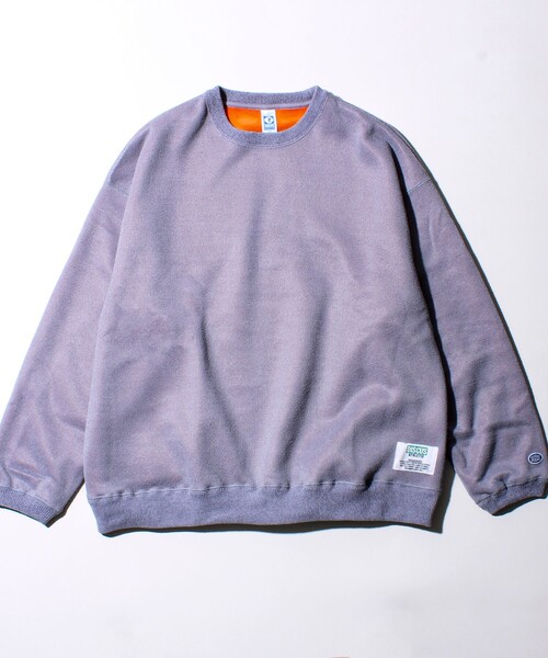 DISCUS（ディスカス）の「【DISCUS】UNISEX インレイ裏シャギーボンディング配色 クループルオーバー（スウェット・メンズ・アイボリー/グレー/ブルー/ブラック・M/L）」の5枚目の写真