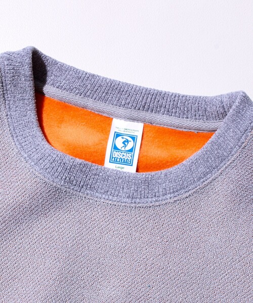 DISCUS（ディスカス）の「【DISCUS】UNISEX インレイ裏シャギーボンディング配色 クループルオーバー（スウェット・メンズ・アイボリー/グレー/ブルー/ブラック・M/L）」の6枚目の写真