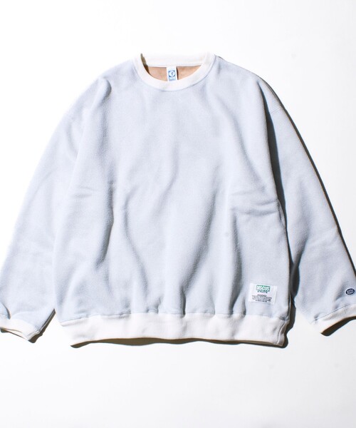 DISCUS（ディスカス）の「【DISCUS】UNISEX インレイ裏シャギーボンディング配色 クループルオーバー（スウェット・メンズ・アイボリー/グレー/ブルー/ブラック・M/L）」の11枚目の写真