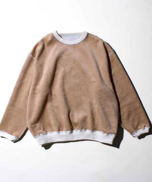 DISCUS（ディスカス）の「【DISCUS】UNISEX インレイ裏シャギーボンディング配色 クループルオーバー（スウェット・メンズ・アイボリー/グレー/ブルー/ブラック・M/L）」の17枚目の写真