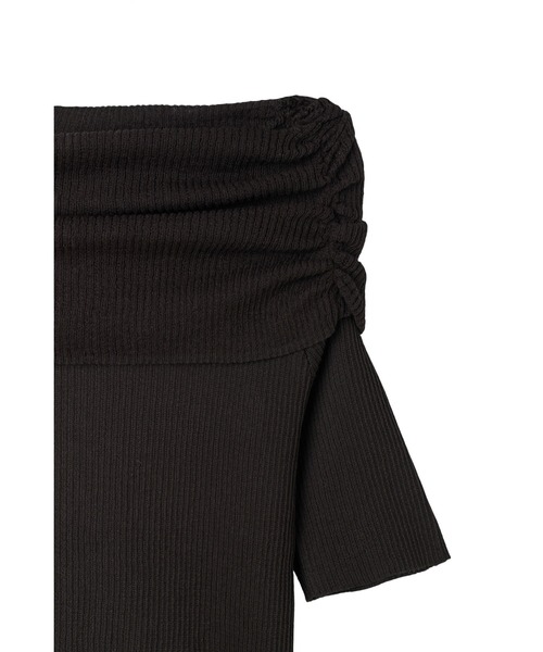Her lip to(ハーリップトゥー)の「Gathered Rib Knit Top(ニット/セーター・レディース・ボルドー/ブラック/ブラウン系・FREE)」の14枚目の写真