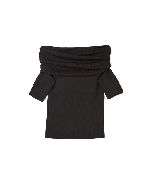 Her lip to(ハーリップトゥー)の「Gathered Rib Knit Top(ニット/セーター・レディース・ボルドー/ブラック/ブラウン系・FREE)」の15枚目の写真