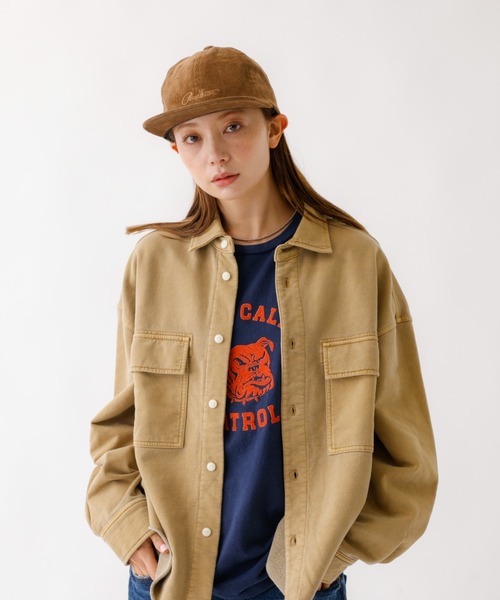 PENDLETON(ペンドルトン)の「【PENDLETON / ペンドルトン】PDT-CORDUROY LOGO EMB CAP / コーデュロイ ロゴ刺繍キャップ(キャップ・メンズ・ベージュ/チャコールグレー・フリー)」の4枚目の写真