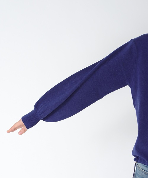 Cepica(セピカ)の「ラメロゴジャガードプルオーバー(Tシャツ/カットソー・レディース・ブルー/ブラック・FREE)」の6枚目の写真