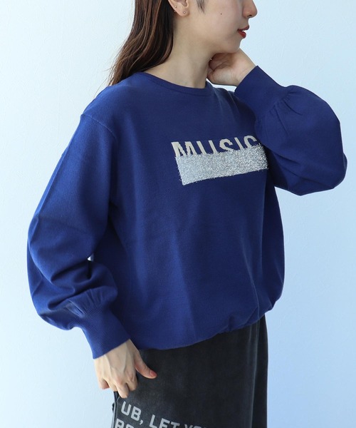 Cepica(セピカ)の「ラメロゴジャガードプルオーバー(Tシャツ/カットソー・レディース・ブルー/ブラック・FREE)」の13枚目の写真