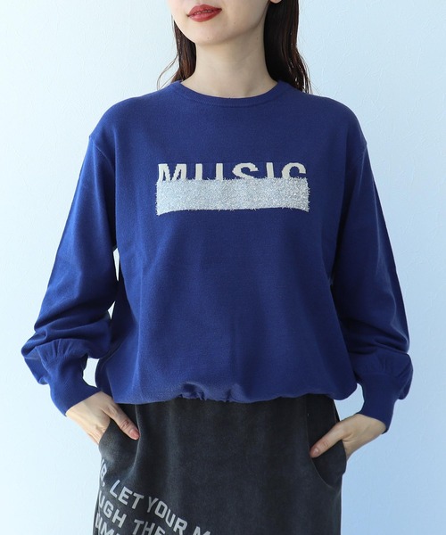 Cepica(セピカ)の「ラメロゴジャガードプルオーバー(Tシャツ/カットソー・レディース・ブルー/ブラック・FREE)」の14枚目の写真