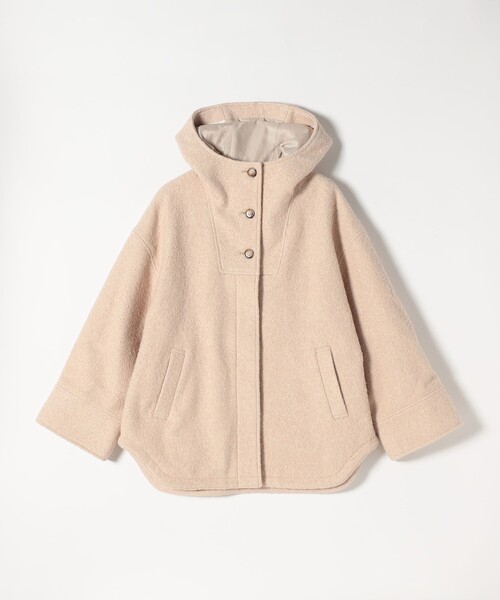 セール】quaranciel: スタンドカラー フーデット ミディ コート