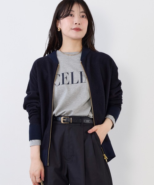 MICA&DEAL(マイカ&ディール)の「"CELIA"ロゴロングTシャツ(Tシャツ/カットソー・レディース・グレイッシュベージュ/グレー/ネイビー・FREE)」の10枚目の写真