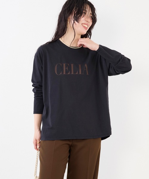 MICA&DEAL(マイカ&ディール)の「"CELIA"ロゴロングTシャツ(Tシャツ/カットソー・レディース・グレイッシュベージュ/グレー/ネイビー・FREE)」の19枚目の写真