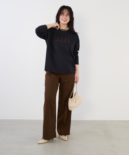 MICA&DEAL(マイカ&ディール)の「"CELIA"ロゴロングTシャツ(Tシャツ/カットソー・レディース・グレイッシュベージュ/グレー/ネイビー・FREE)」の22枚目の写真