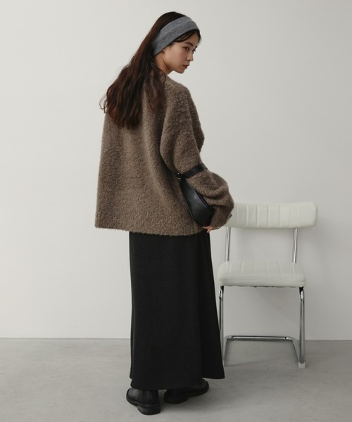 Aunt Marie's(アントマリーズ)の「ウールライク起毛ナロースカート(スカート・レディース・ブラック/チャコールグレー・LARGE/MEDIUM)」の22枚目の写真