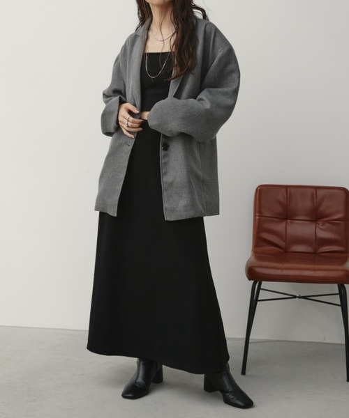 Aunt Marie's(アントマリーズ)の「ウールライク起毛ナロースカート(スカート・レディース・ブラック/チャコールグレー・LARGE/MEDIUM)」の11枚目の写真