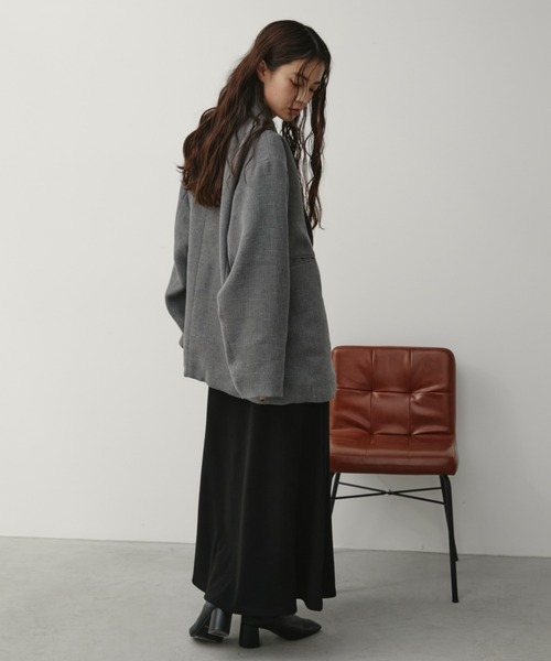 Aunt Marie's(アントマリーズ)の「ウールライク起毛ナロースカート(スカート・レディース・ブラック/チャコールグレー・LARGE/MEDIUM)」の14枚目の写真