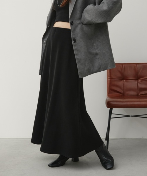 Aunt Marie's(アントマリーズ)の「ウールライク起毛ナロースカート(スカート・レディース・ブラック/チャコールグレー・LARGE/MEDIUM)」の12枚目の写真