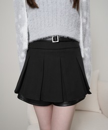 LIPSERVICE | レザーレイヤードプリーツショートパンツ(その他パンツ)