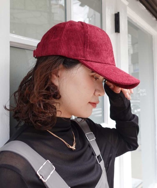 L'Appartement ベージュ コーデュロイキャップ L'Appartement ベージュ コーデュロイキャップ