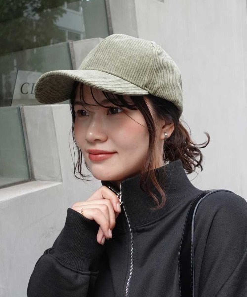 CORNERS（コーナーズ）の「コーデュロイキャップ（キャップ・レディース・ネイビー/カーキ/アイボリー/ボルドー/キャメル・FREE）」の18枚目の写真