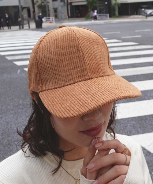 CORNERS（コーナーズ）の「コーデュロイキャップ（キャップ・レディース・ネイビー/カーキ/アイボリー/ボルドー/キャメル・FREE）」の12枚目の写真
