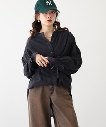 mitis（ミティス）の「mitis 硫化染め 袖ドロストシャツ（シャツ/ブラウス）」