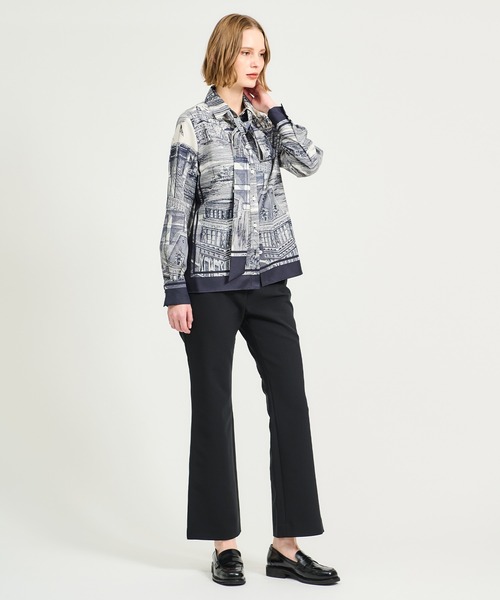 ESTNATION(エストネーション)の「ESTNATION / スリムフレア ジャージーパンツ(その他パンツ・レディース・グレー/ブラック・36/38)」の11枚目の写真