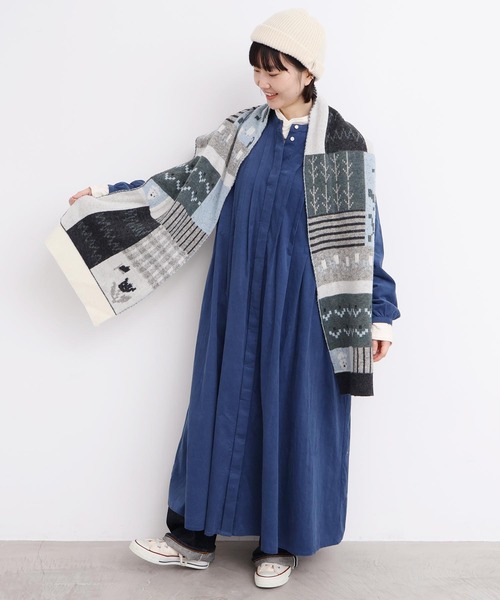 _カラフルジャガード ふとマフラー（ストール/ショール）｜l'atelier