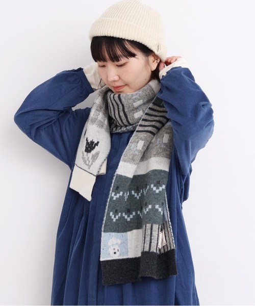 _カラフルジャガード ふとマフラー（ストール/ショール）｜l'atelier