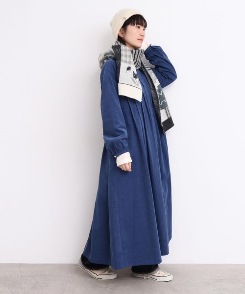 l'atelier du savon（アトリエドサボン）の「_カラフルジャガード　ふとマフラー（ストール/ショール・レディース・ブラウン/グレー・FREE）」の15枚目の写真