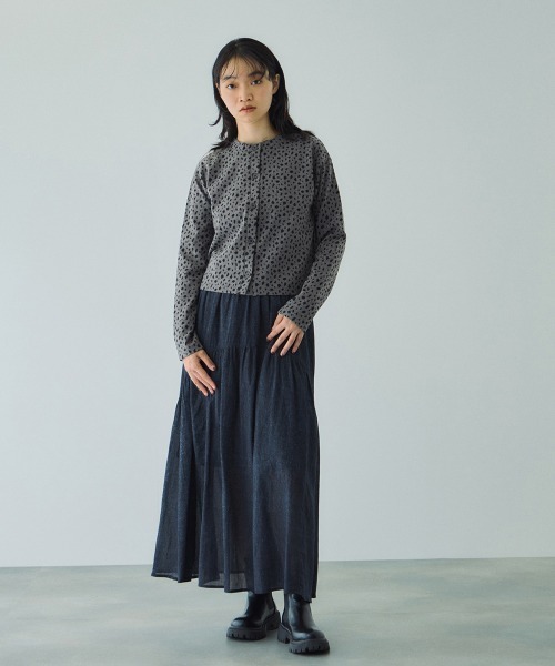 VICKY（ビッキー）の「アニマル柄カーディガン≪手洗い可能≫（カーディガン/ボレロ・レディース・ブラック系その他/グレー系その他/ブラウン系その他/ベージュ系その他・M）」の6枚目の写真