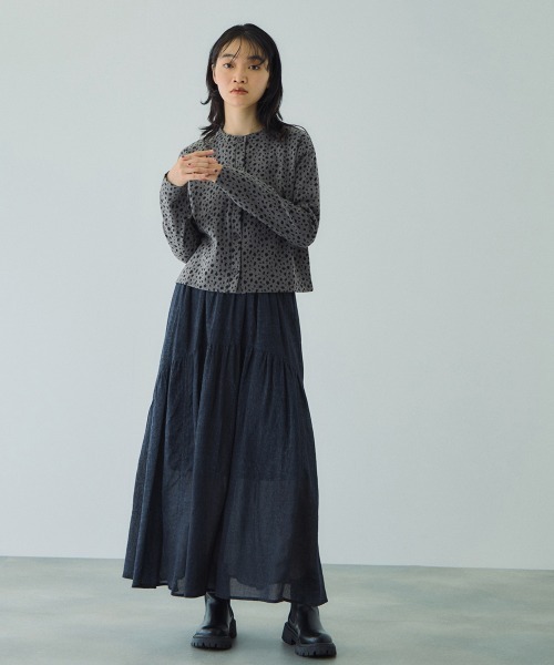 VICKY（ビッキー）の「アニマル柄カーディガン≪手洗い可能≫（カーディガン/ボレロ・レディース・ブラック系その他/グレー系その他/ブラウン系その他/ベージュ系その他・M）」の7枚目の写真