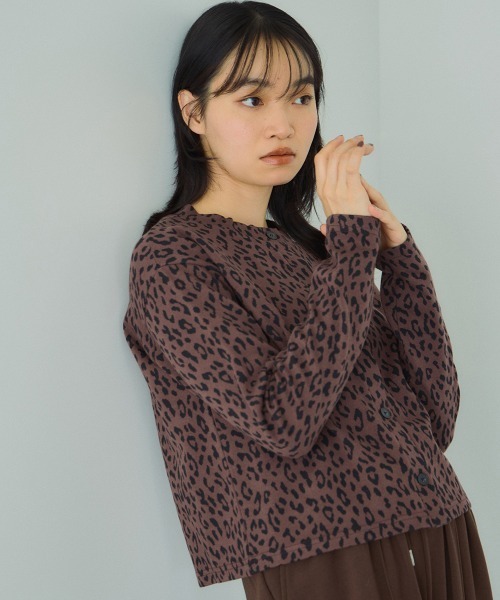 VICKY（ビッキー）の「アニマル柄カーディガン≪手洗い可能≫（カーディガン/ボレロ・レディース・ブラック系その他/グレー系その他/ブラウン系その他/ベージュ系その他・M）」の19枚目の写真