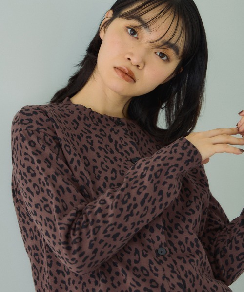 VICKY（ビッキー）の「アニマル柄カーディガン≪手洗い可能≫（カーディガン/ボレロ・レディース・ブラック系その他/グレー系その他/ブラウン系その他/ベージュ系その他・M）」の20枚目の写真