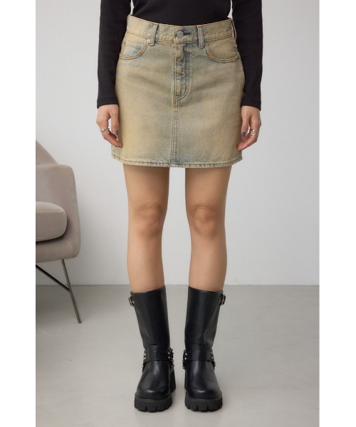 AZUL by moussy（アズールバイマウジー）の「AZUL DENIM ヴィンテージデニムミニスカート（デニムスカート・レディース・ライトブルー・SMALL/MEDIUM）」の5枚目の写真