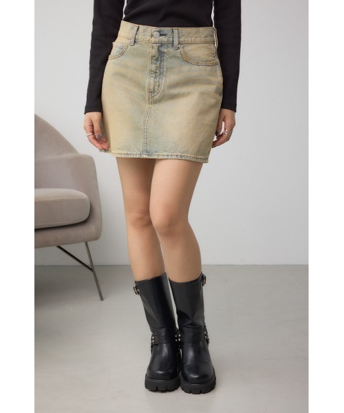 AZUL by moussy（アズールバイマウジー）の「AZUL DENIM ヴィンテージデニムミニスカート（デニムスカート・レディース・ライトブルー・SMALL/MEDIUM）」の12枚目の写真