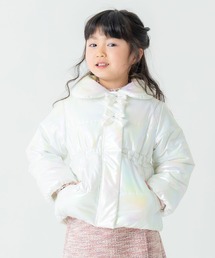 la poche biscuit（ラポシェビスキュイ）の「リボン付き中綿ジャケット（ダウンジャケット/コート・キッズ）」