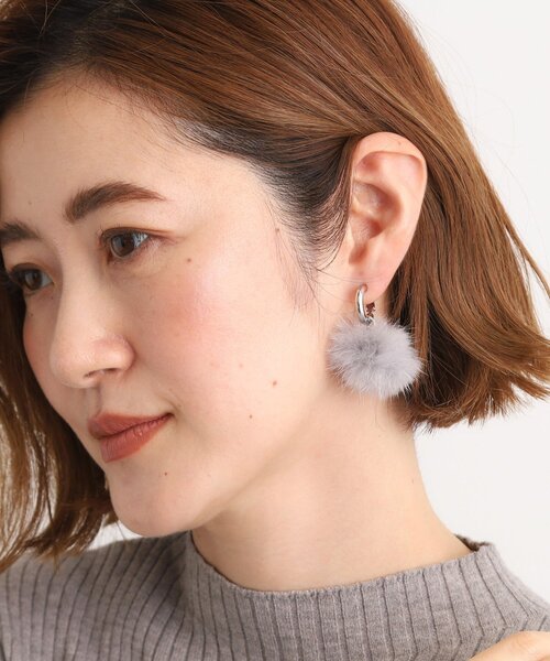 grove（グローブ）の「【3WAY】ファービジューイヤリング（イヤリング・レディース・アイボリー/ライトグレー・00）」の9枚目の写真