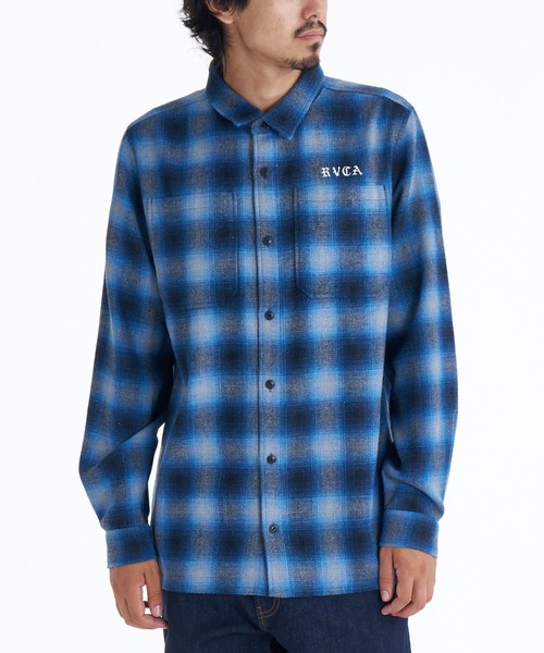 RVCA（ルーカ）の「RVCA WOLD WIDE SHIRT（シャツ/ブラウス・メンズ・ブラック/ブルー・M/L）」の4枚目の写真