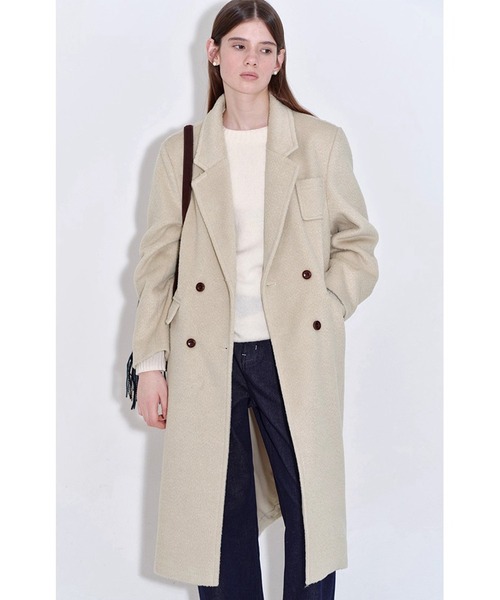 セール】ウール ダブルボタン ロングチェスターコート FQ25W135【Fano