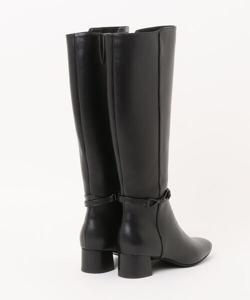 MELMO(メルモ)の「ベルテッドロングブーツ(ブーツ・レディース・ブラック・24.5cm/24.0cm/23.5cm/23.0cm/22.5cm)」の2枚目の写真