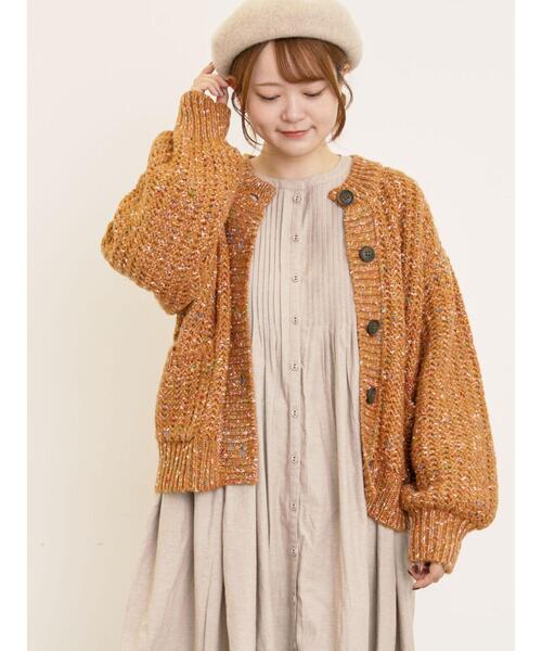 Samansa Mos2（サマンサ モスモス）の「カラーネップローゲージカーディガン（カーディガン/ボレロ・レディース・チャコールグレー/グリーン/ブラウン/キナリ・F）」の20枚目の写真