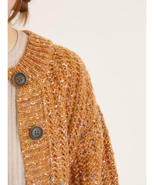 Samansa Mos2（サマンサ モスモス）の「カラーネップローゲージカーディガン（カーディガン/ボレロ・レディース・チャコールグレー/グリーン/ブラウン/キナリ・F）」の10枚目の写真