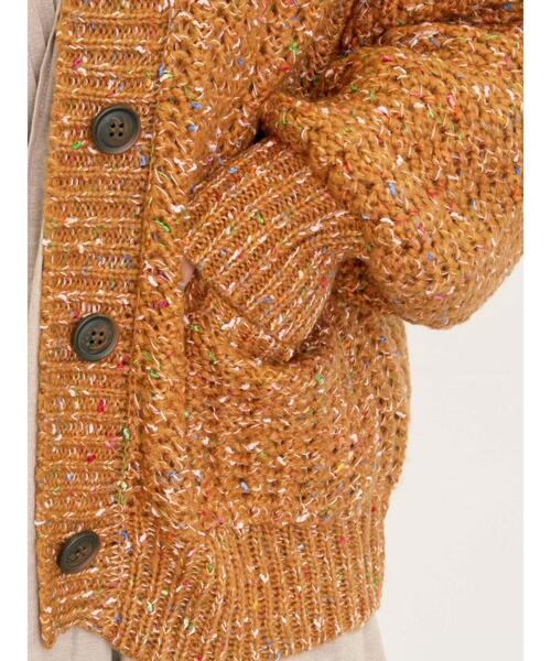 Samansa Mos2（サマンサ モスモス）の「カラーネップローゲージカーディガン（カーディガン/ボレロ・レディース・チャコールグレー/グリーン/ブラウン/キナリ・F）」の12枚目の写真