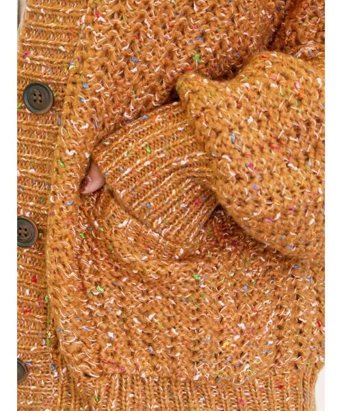 Samansa Mos2（サマンサ モスモス）の「カラーネップローゲージカーディガン（カーディガン/ボレロ・レディース・チャコールグレー/グリーン/ブラウン/キナリ・F）」の13枚目の写真